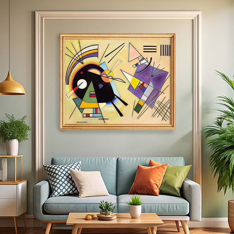 Black and Violet by Wassily Kandinsky Paint by Number - Famous Geometric Art