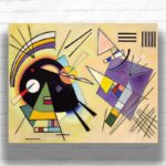 Black and Violet by Wassily Kandinsky Paint by Numbers - Famous Geometric Art