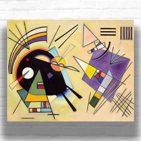 Black and Violet by Wassily Kandinsky Paint by Numbers - Famous Geometric Art