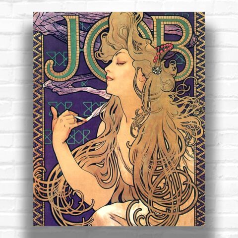 Job Cigarettes by Alphonse Mucha Paint by Numbers - Famous Art Nouveau