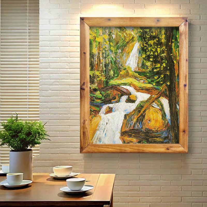Kochel Waterfall I by Wassily Kandinsky Paint by Number – Famous Art Landscape