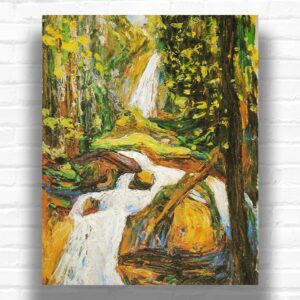 Kochel Waterfall I by Wassily Kandinsky Paint by Numbers – Famous Art Landscape