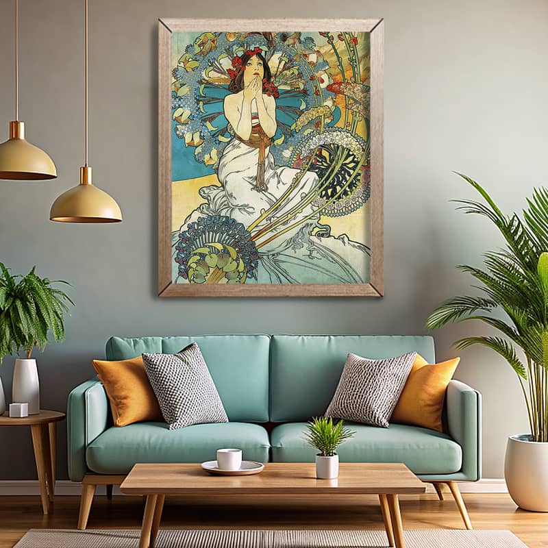 Monaco Monte Carlo by Alphonse Mucha Paint by Numbers – Famous Vintage Art