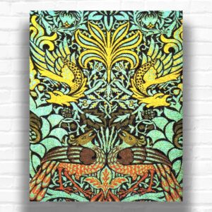 Peacock and Dragon by William Morris Paint by Numbers - Victorian Decorative Art