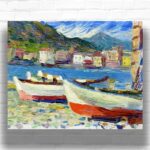 Rapallo Boats by Wassily Kandinsky Paint by Numbers - Famous Coastal Art