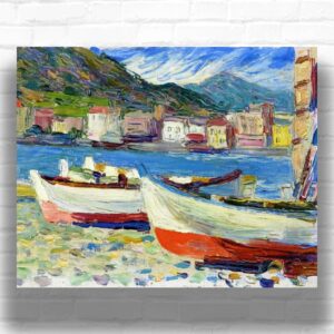 Rapallo Boats by Wassily Kandinsky Paint by Numbers - Famous Coastal Art