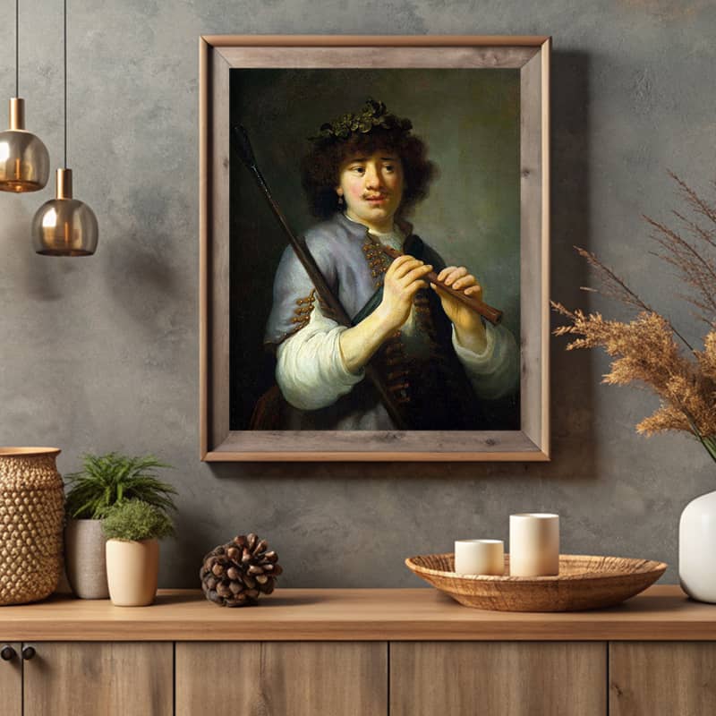 Rembrandt as Shepherd by Rembrandt Paint by Number - Famous Self Portrait