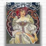 Reverie by Alphonse Mucha Paint by Numbers – Famous Art Nouveau
