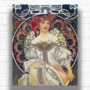 Reverie by Alphonse Mucha Paint by Numbers – Famous Art Nouveau