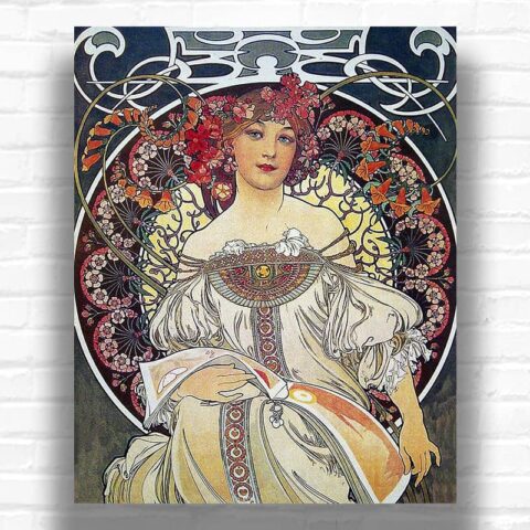 Reverie by Alphonse Mucha Paint by Numbers – Famous Art Nouveau