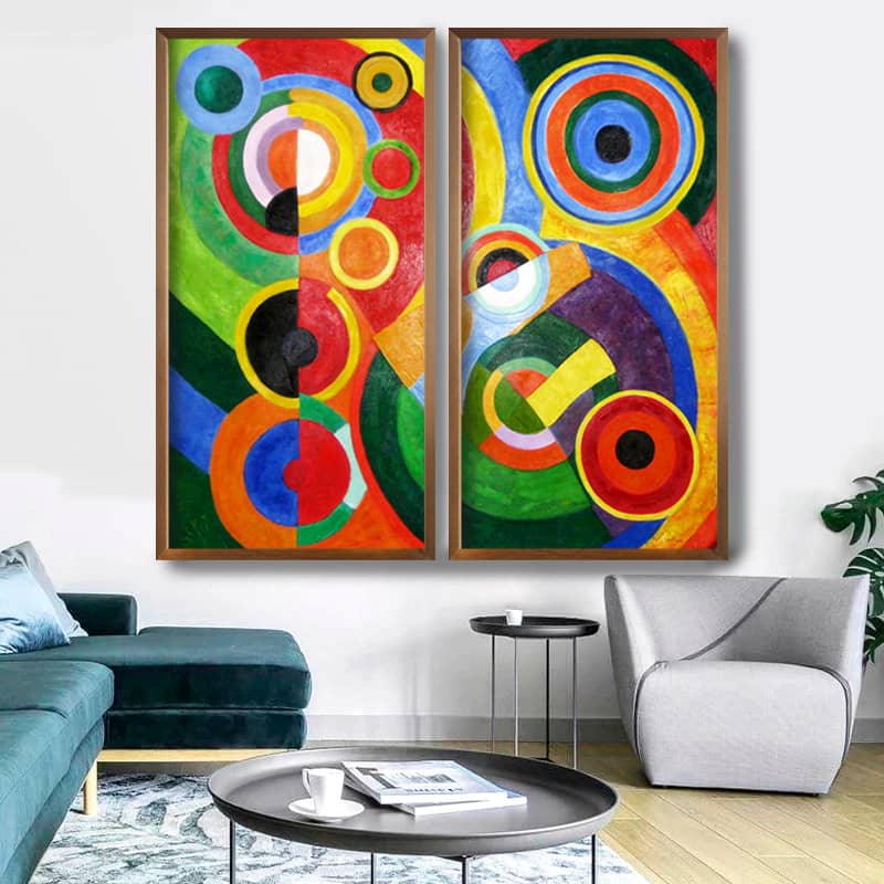 Rhythm By Robert Delaunay Paint By Number - Large 2 Piece Abstract Wall Art