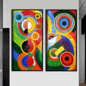 Rhythm By Robert Delaunay Paint By Numbers - Large 2 Piece Abstract Wall Art
