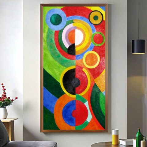 Rhythm (Left Panel) by Robert Delaunay Paint by Numbers – Large Abstract Art