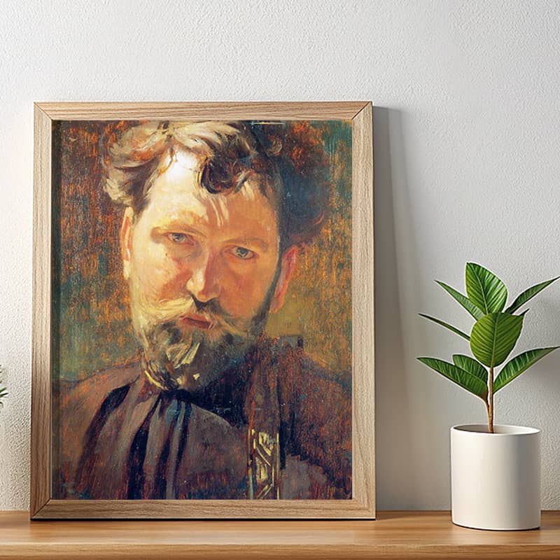 Self-Portrait by Alphonse Mucha Paint by Number - Famous Artist Portrait