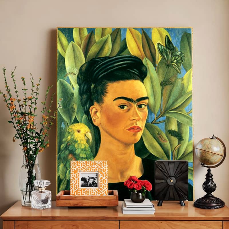 Self-Portrait with Bonito (1941) - Frida Kahlo Paint by Numbers