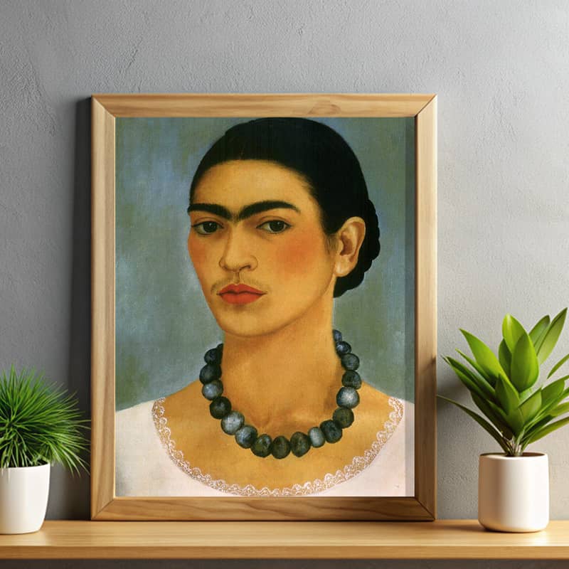 Self Portrait with Necklace, 1933 - Frida Kahlo Paint by Numbers