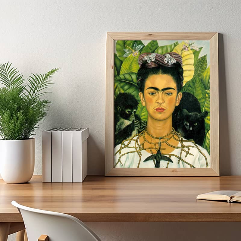 Self Portrait with Necklace of Thorns (1940) - Frida Kahlo Paint by Numbers Kit
