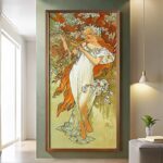 Spring by Alphonse Mucha Paint by Numbers – Famous Large Vertical Canvas