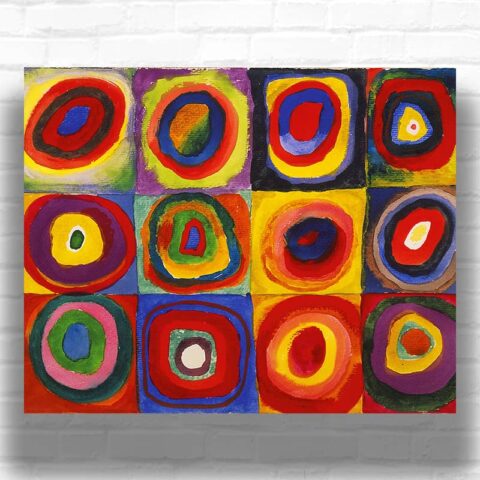 Squares with Concentric Circles by Wassily Kandinsky - Paint by Numbers Kit
