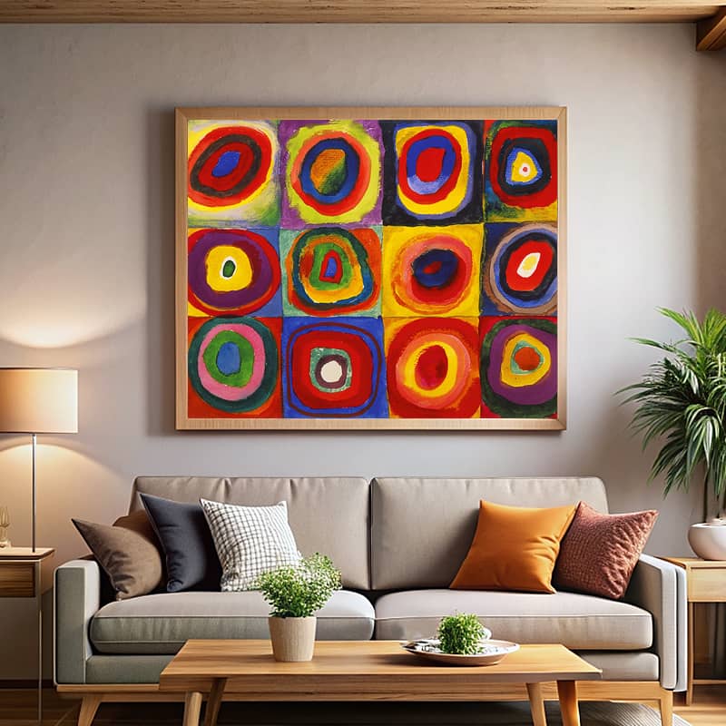 Squares with Concentric Circles by Wassily Kandinsky - Paint by Numbers