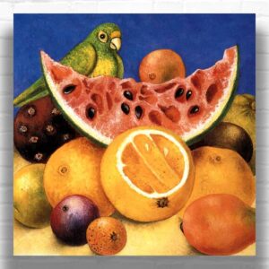 Still Life with Parrot by Frida Kahlo Paint by Numbers - Exotic Bird and Fruits