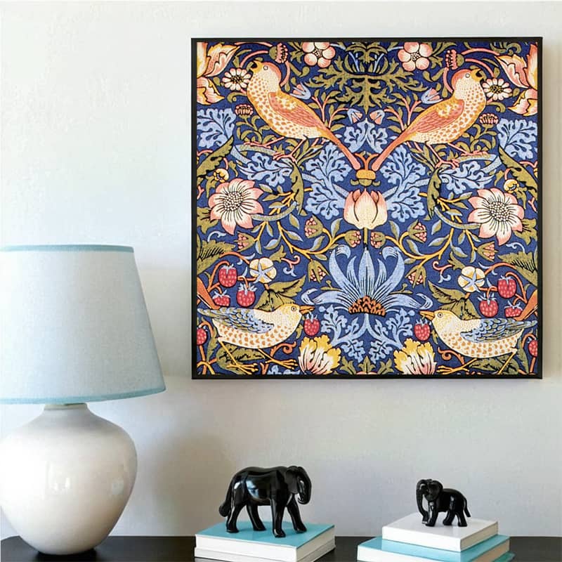 Strawberry by William Morris Paint by Number - Victorian Floral Pattern