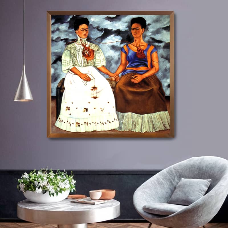 The Two Fridas by Frida Kahlo Paint by Number - Famous Surreal Self Portrait