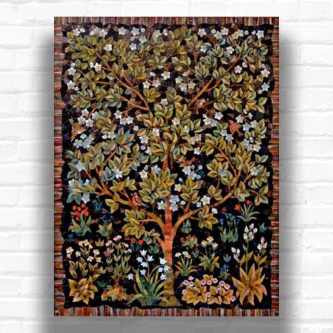 Tree of Life Wall Art by William Morris Paint by Numbers - Famous Art Tapestry