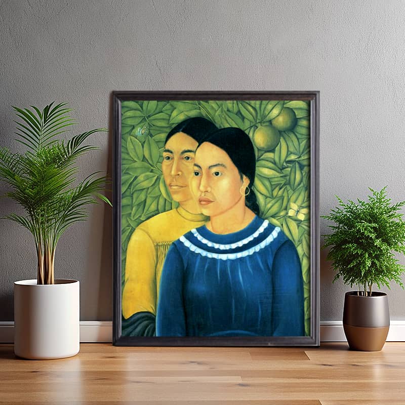 Two Women by Frida Kahlo Paint by Number - Famous Female Portrait Naive Art