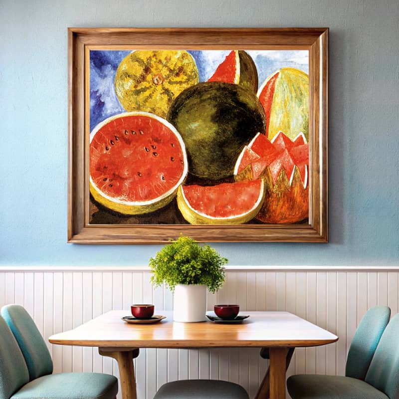 Viva la Vida, Watermelons by Frida Paint by Number - Fruit Still Life Naïve Art