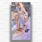 Winter by Alphonse Mucha 1897 Paint by Number – Famous on Extra Large Canvas