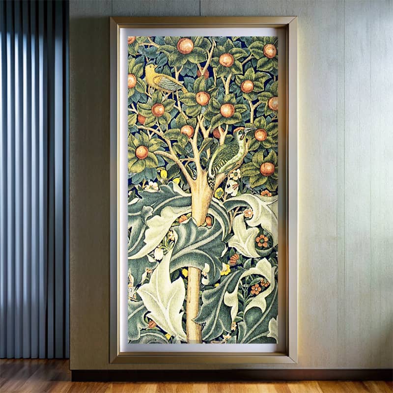 Woodpecker by William Morris Paint by Numbers Kit - Large Vintage Botanical Art