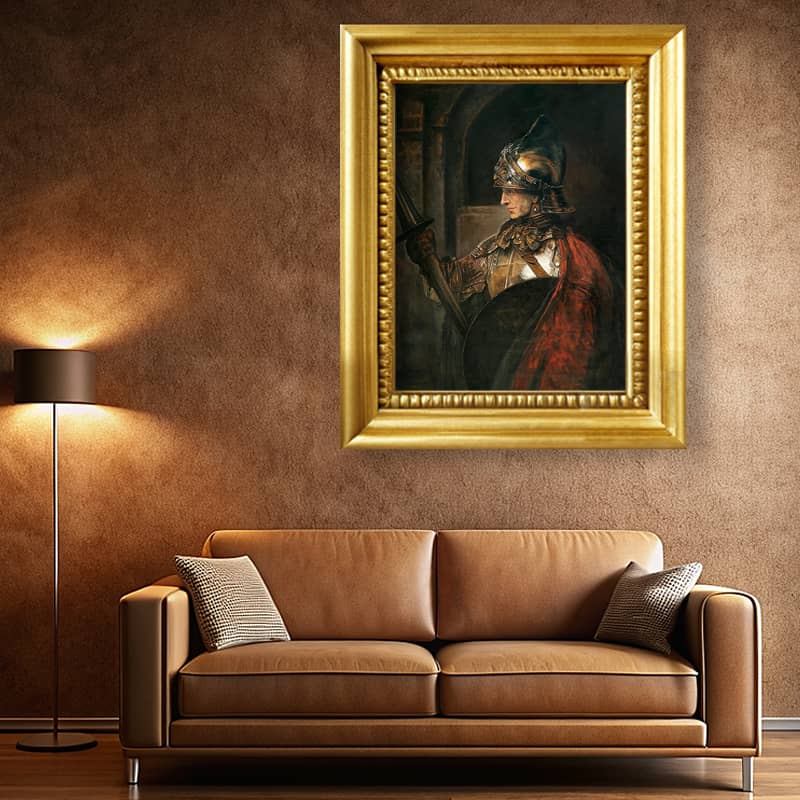 A Man in Armour by Rembrandt Paint by Number – Famous Dutch Baroque Art