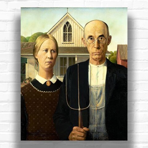 American Gothic by Grant Wood Paint by Numbers - Famous Artwork