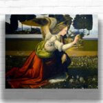 Angel Gabriel in The Annunciation by da Vinci Paint by Numbers - Famous Art