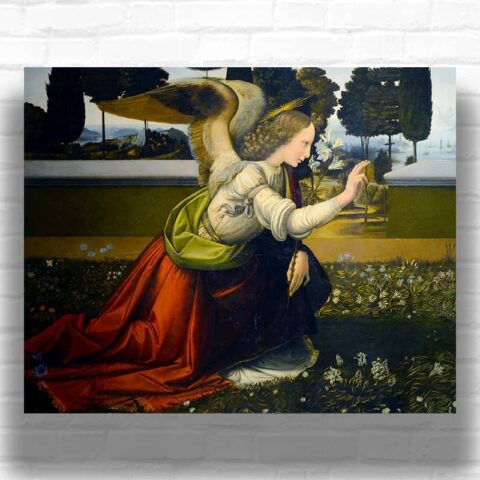 Angel Gabriel in The Annunciation by da Vinci Paint by Numbers - Famous Art