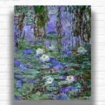 Blue Water Lilies by Claude Monet Paint by Number - Famous Impressionism Artwork