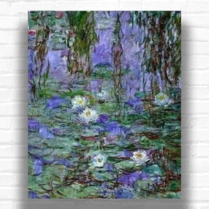 Blue Water Lilies by Claude Monet Paint by Number - Famous Impressionism Artwork