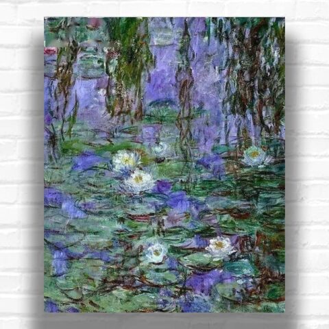 Blue Water Lilies by Claude Monet Paint by Number - Famous Impressionism Artwork