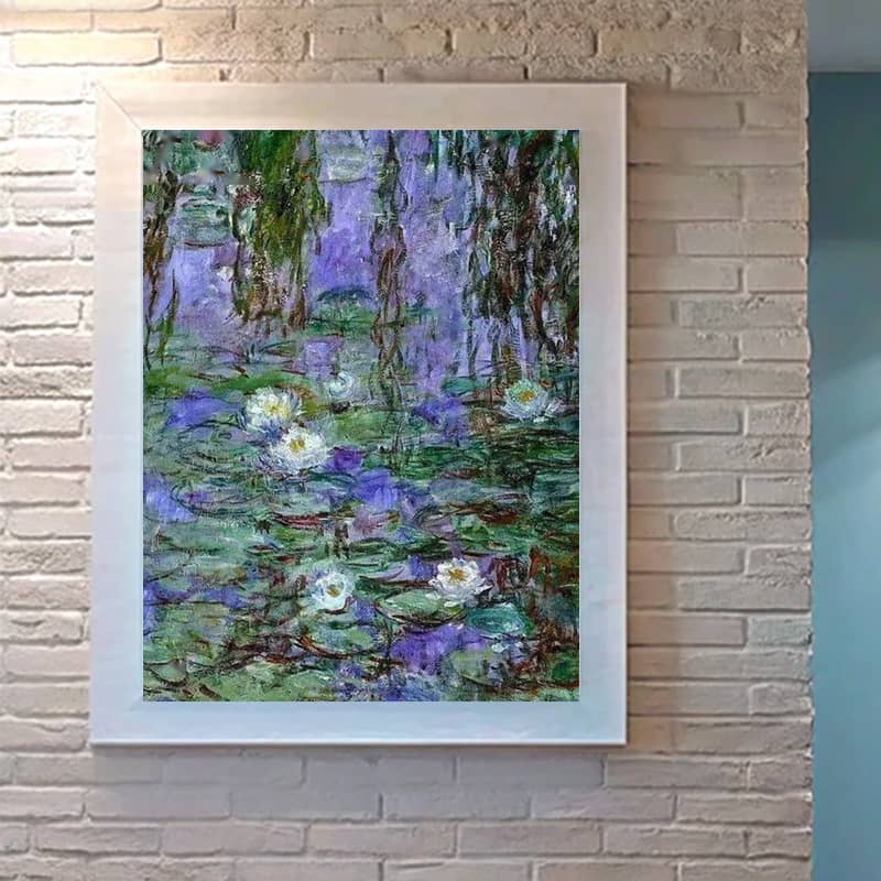 Blue Water Lilies by Claude Monet Paint by Numbers - Famous Impressionism Artwork