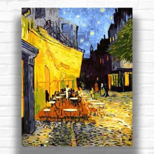 Cafe Terrace at Night by Van Gogh Paint by Number – Famous Art Decor