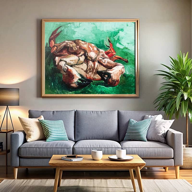 Crab on Its Back by Vincent van Gogh Paint by Number - Famous Seafood Art