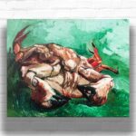 Crab on Its Back by Vincent van Gogh Paint by Numbers - Famous Seafood Art