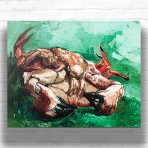 Crab on Its Back by Vincent van Gogh Paint by Numbers - Famous Seafood Art