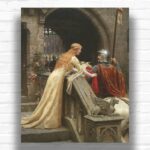 God Speed by Edmund Leighton Paint by Numbers - Famous Medieval Romance Art