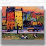 Houses in Munich by Kandinsky Paint by Numbers – Famous Expressionism Art
