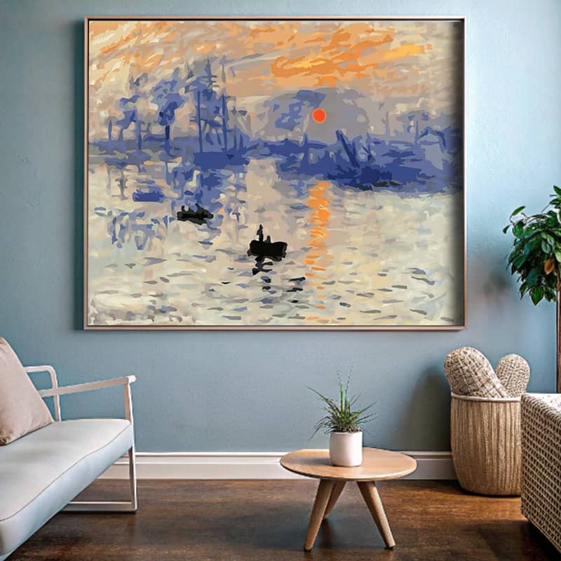 Impression, Sunrise by Claude Monet Paint by Number - Famous Impressionism Art