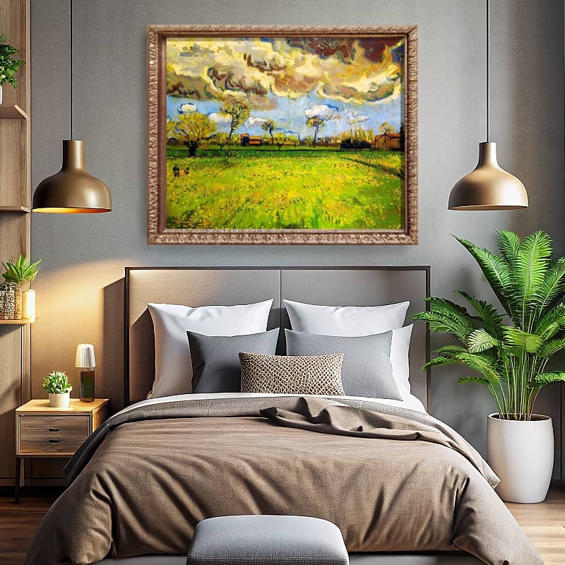 Landscape Under a Stormy Sky by Van Gogh Paint by Number – Famous Wall Art