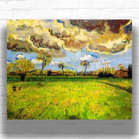 Landscape Under a Stormy Sky by Van Gogh Paint by Numbers – Famous Wall Art