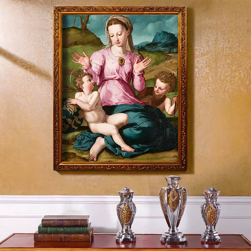 Madonna and Child with Saint John the Baptist by Agnolo Bronzino Paint by Numbers